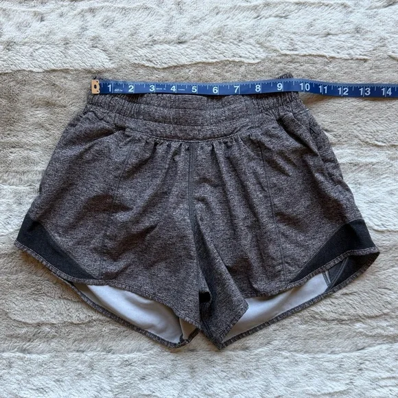 Lululemon Hotty Hot Short II *Long 4" Heather Lux Multi Black /Heathered Black - Picture 10 of 15